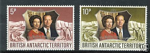 QUEEN ELIZ. II 25th WE BRITISH ANTARCTIC TERRITORY 1972 - Bild 1 von 1