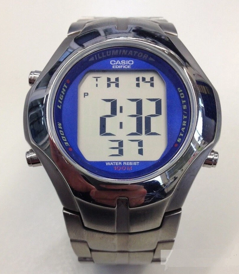 Casio Edifice EFD100 Men s Watch Digital Dial Stainless Steel Band