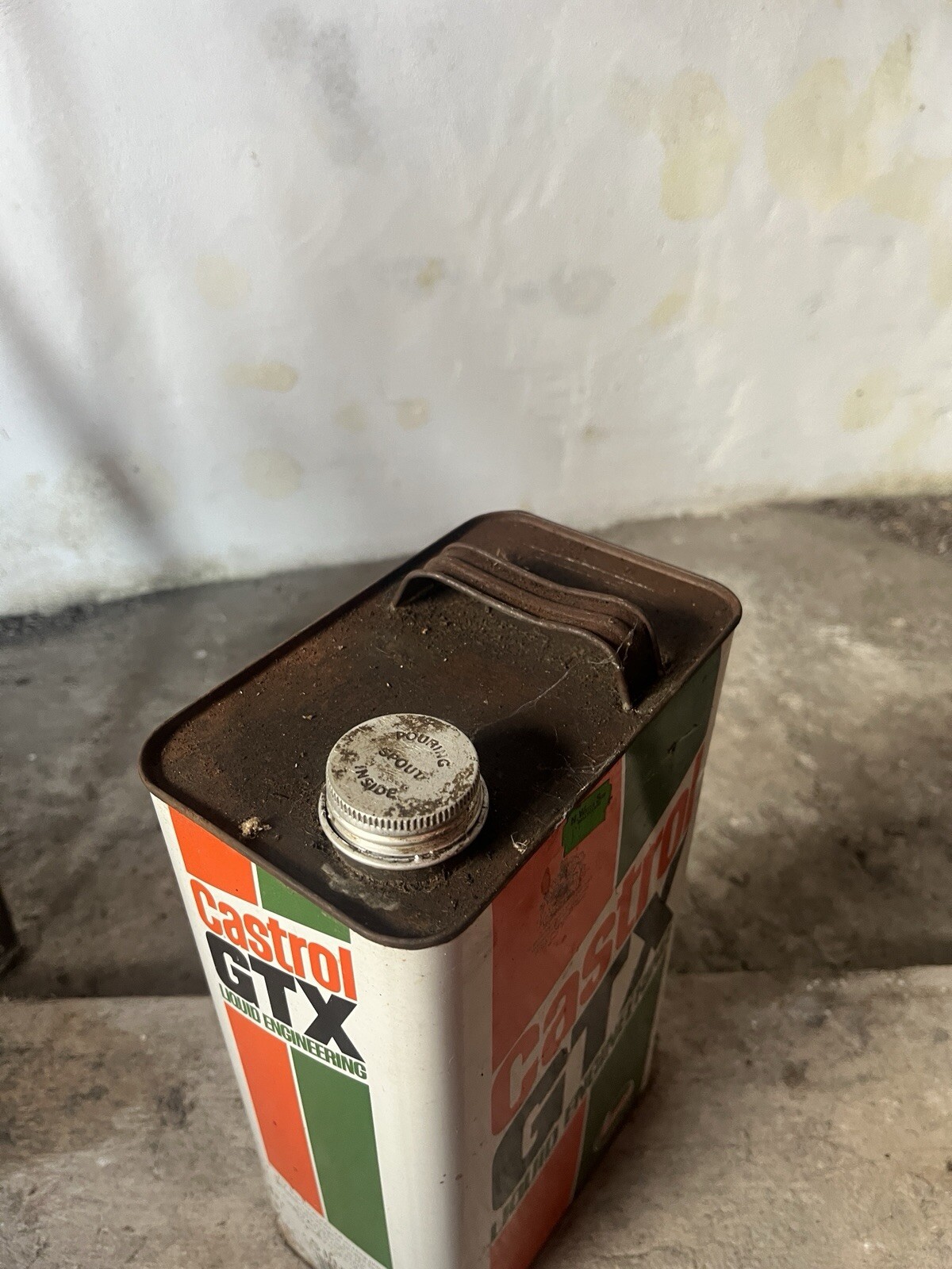 Old Castrol GTX Oil Can Tin Vintage retro 5L 5 litres TV Film prop ...