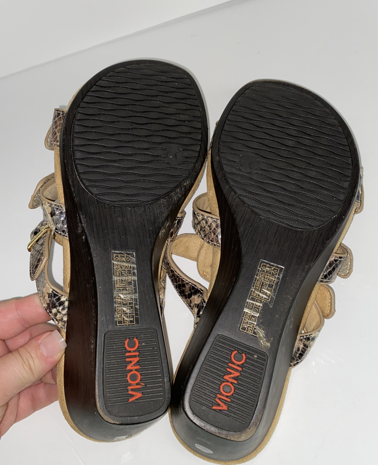 Vionic Adjustable Orthotic Triple Strap Slide Wed… - image 5