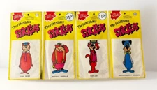 1977 The Flintstones 3D Puffy Stickers Yogi Bear Top Cat Huckleberry Magilla C37