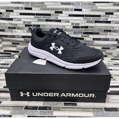 Under Armour Charged Assert 10 Black Men's Running Shoes Size 9.5