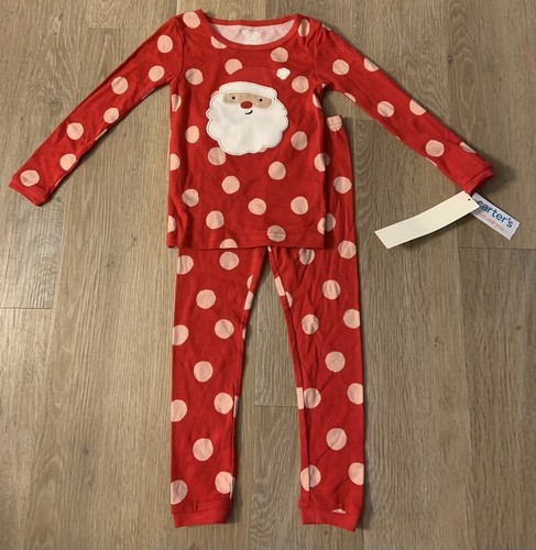 Pyjama 2 Pièces Fille Carter's - Motif Père Noël Rose - Taille 18 Mois - Neuf Avec étiquettes (NWT)