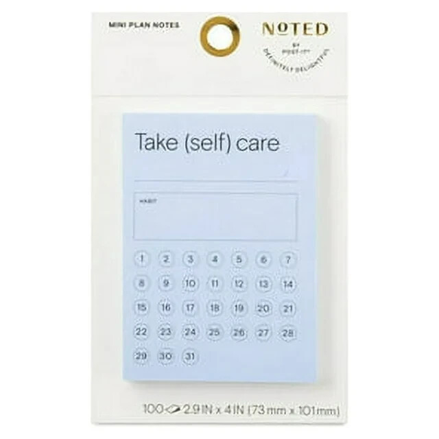 Noted By Post It Sticky Mini Plan Notes Take (Self) Care Checklist 100 Count
