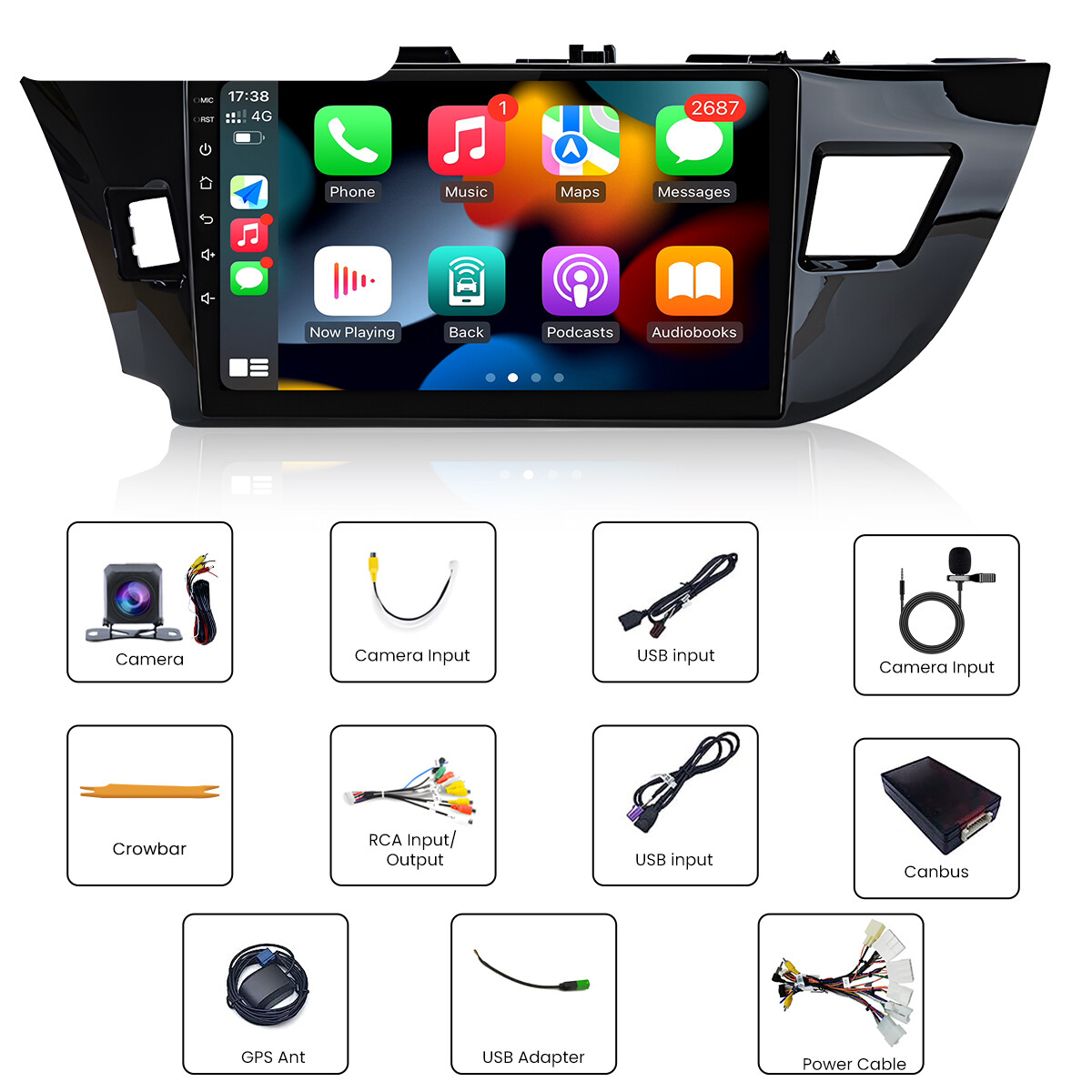 Apple - とも FOR 12-15 TOYOTA TACOMA NAV BLUETOOTH APPLE CARPLAY ANDROID