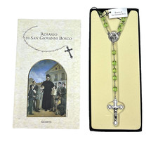 ROSARIO DI SAN GIOVANNI BOSCO Rosario con Libro Preghiere Collana Idea Regalo