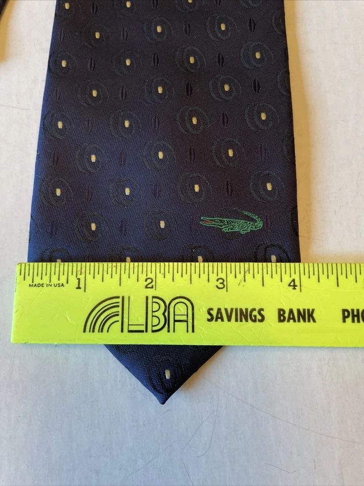 Corbata de cocodrilo azul marino blanco lunares bordada cocodrilo verde cocodrilo cocodrilo Foto 3 de 4