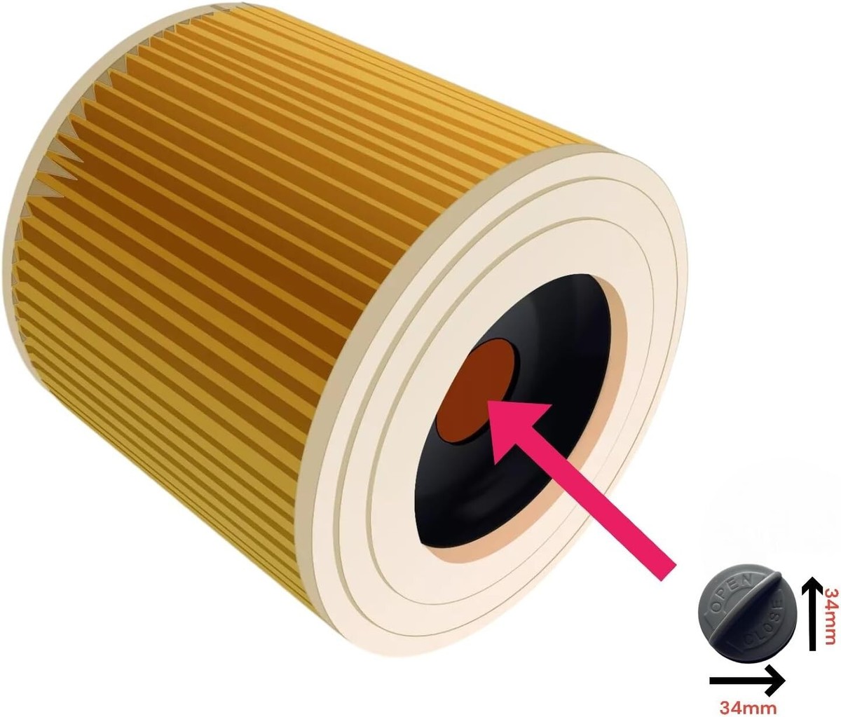 Set D 2 Fltr A Cartucca D Rcambo Per Asprapolvere K&auml;rcher 6.414