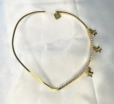 Lunch At The Ritz Clear Rhinestone Star Charm Dangle Collar Necklace 726