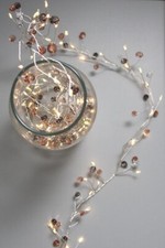 100 LED Coco Cluster Indoor Light Chain With Built In Timer Battery Powered