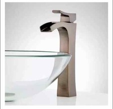 Signature Hardware Vilamonte Waterfall Vessel Bathroom Faucet In Oil Rub Bronze