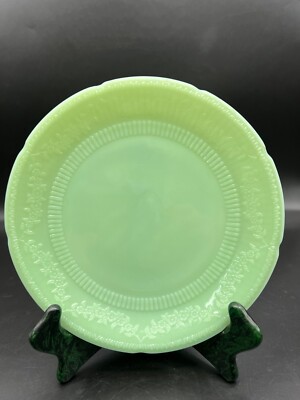 ファイヤーキング　ジェダイプレート6枚セット17cm ヴィンテージ　アメリカ製 Vintage Fire King Jadeite mid-century divided diner plates (5