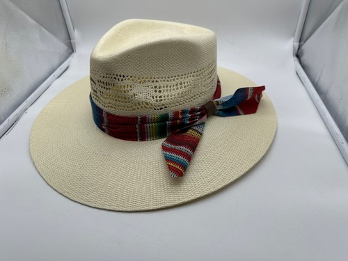 NUEVO UN CHARLIE 1 CABALLO "FIESTA" SOMBRERO DE PAJA NATURAL 3" ALA 4" CORONA - Imagen 2 de 5