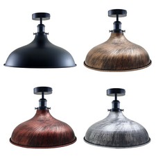 Vintage Retro Industrial Semi Flush Mount Metal Paralume Farm Plafoniera