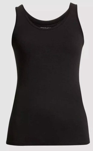 Majestic Paris Women's Black Superwashed Sleeveless Scoop Neck Tank Top Sz 1/XS - Picture 3 of 7