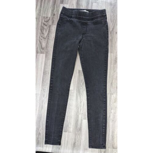 Old Navy Womens Size 6 Tall Super Skinny Pull On Stretch Black Grey Denim Jeans - Picture 1 of 10
