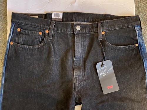 Levis Jeans Size 40 Mens Warp Stretch Low-Ball Stack Cut Knee Caps New w/ Tags! - Picture 5 of 12