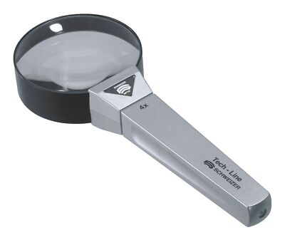 Schweizer Handlupe Tech-Line D65mm 4-fach - 09804