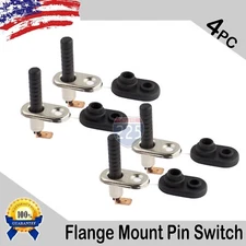 4X Universal Car Truck Boat Door Jamb Dome Light Hood Flange Mount Pin Switch US