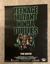 Vintage Teenage Mutant Ninja Turtles Movie VHS Poster 17" x 22" TMNT Live Action
