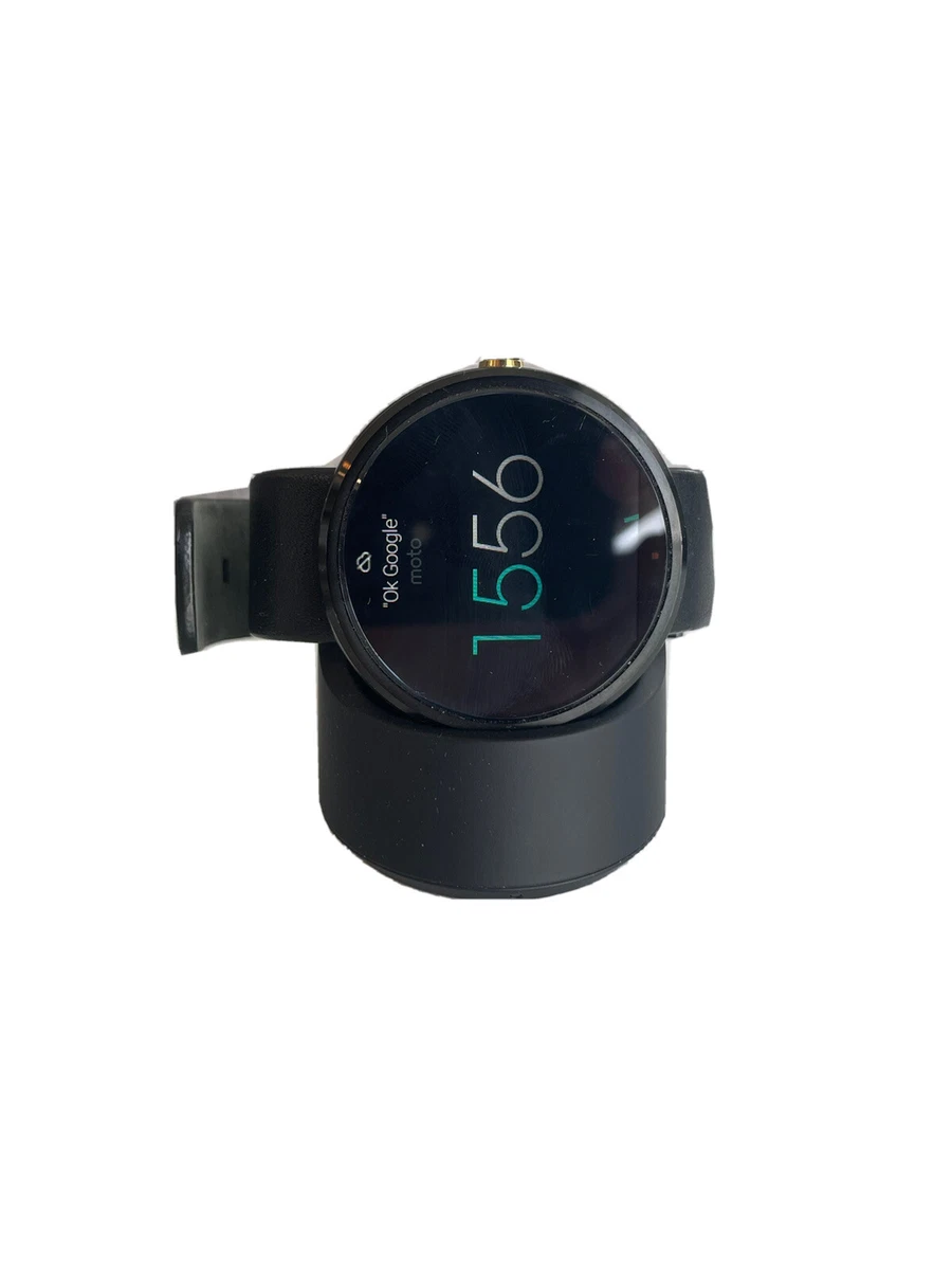 Moto 360 black leather cheap