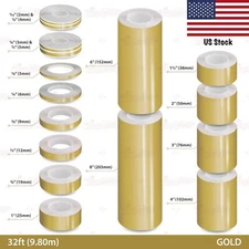 Roll Vinyl Pinstriping Pin Stripe Solid Line Adhesive Tape Decal Sticker GOLD