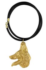 Azawakh I - Collar, Gilded Pendant for Hundefans, Unique Sch