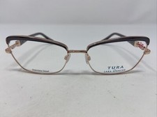 TURA LS0303 SLA 56-17-140 B:38 Rose Gold/Gray Full Rim Eyeglasses Frame YV68