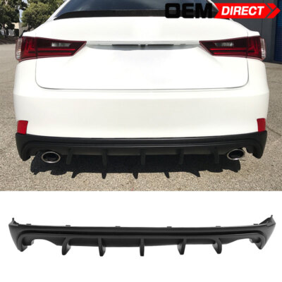 For 14-16 Lexus IS250 IS350 IS200t 4Dr Unpainted Rear Bumper Diffuser Spoiler PP