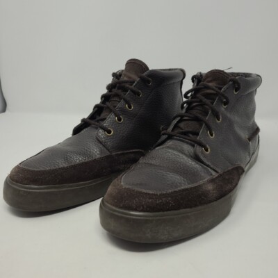 Polo Ralph Lauren Thorpe Shoes Brown Leather Suede High Top Chukka Boot Mens 11D