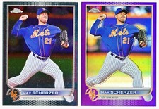 2022 Topps Chrome Update Base & Purple Refractor Near Complete Set Rc #US1-200