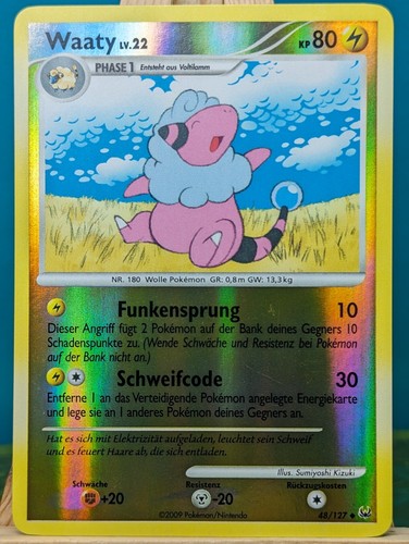 POKEMON - Platin - Waaty Lv. 22 - 48/127 - REVERSE HOLO - deutsch - Bild 1 von 2