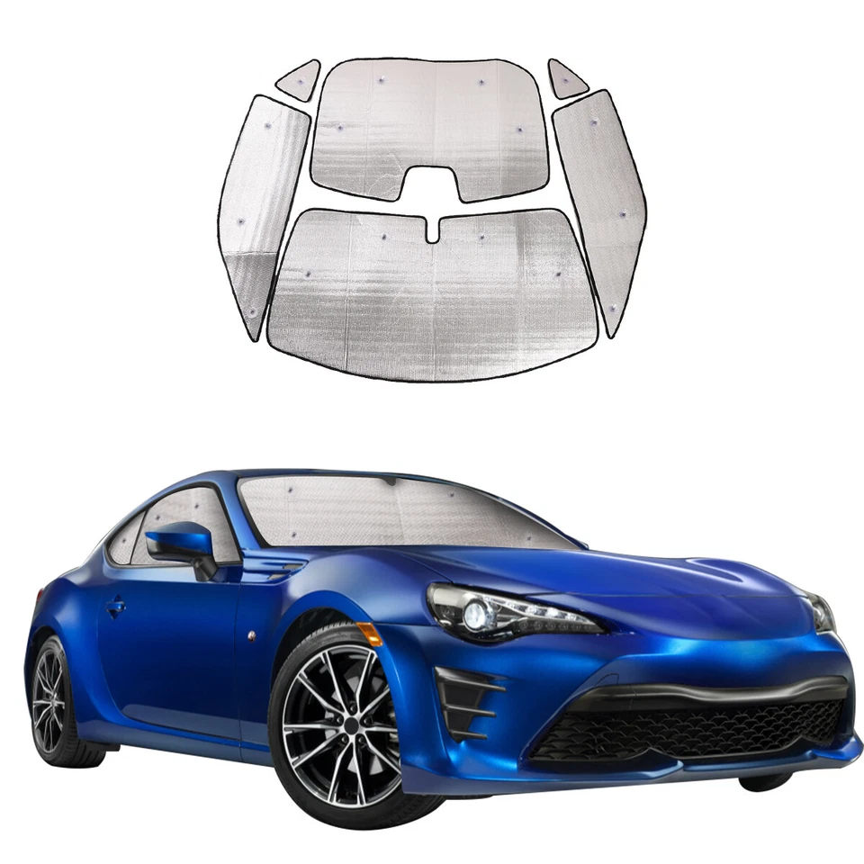 Солнцезащитный козырек на все окно УФ-блок для Tayota 86 Subaru BRZ 2012-2021 Scion FR-S 6 шт. - Изображение 2 из 4