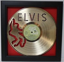 Elvis Presley Black Wood Framed Laser Cut  Lp Shadowbox