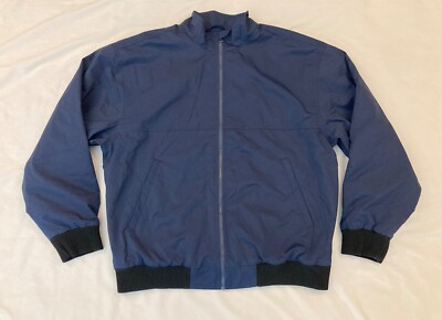 Madewell Men's Fleece Lined Bomber Jacket, in Dark Nightfall Blue