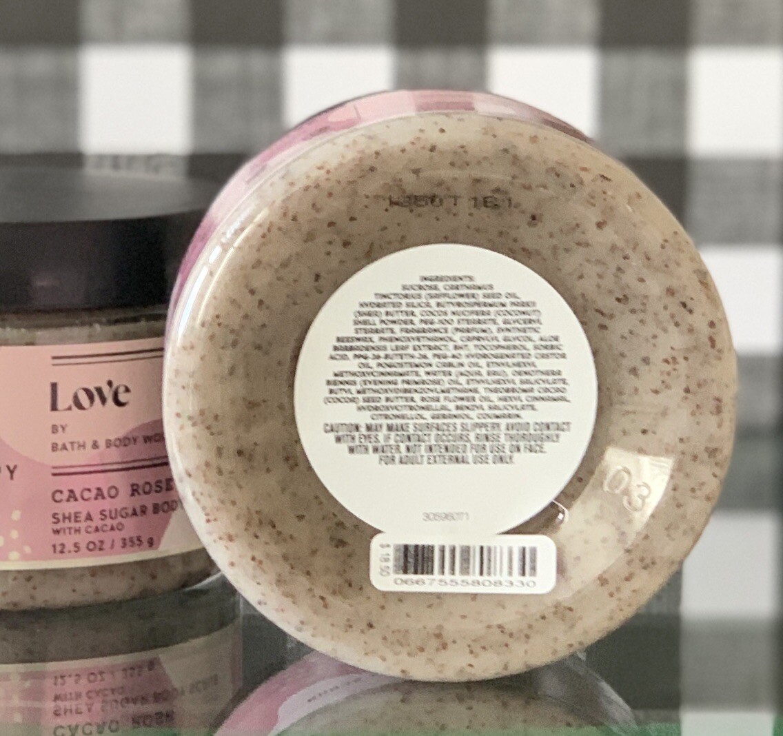 2~Bath & Body Works Aromatherapy Love Cacao Rose Shea Sugar Body Scrub 12.5 Oz