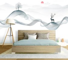 3D Light Blue Streamer ZHUB8143 Wallpaper Wall Mural Removable Self-adhesive Ann