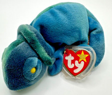 Ty Beanie Baby Rainbow The Chameleon Blue Green 1977 5th Generation Swing Tag