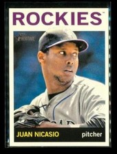 2013 TOPPS HERITAGE Baseball Trading Card #251 JUAN NICASIO Colorado Rockies