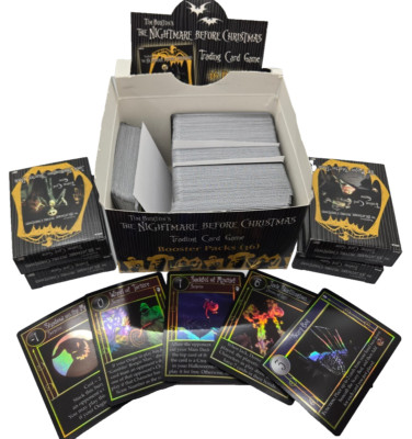 Nightmare Before Christmas TCG 2005, 5 foils, 613 playing cards, 4 starter decks