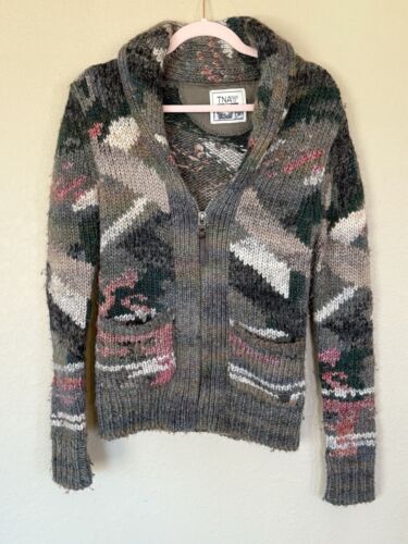 Aritzia TNA Sea to Sky Gray Lambswool Sweater Cowicha… - Gem Aritzia TNA Sea to Sky Gray Lambswool Sweater Cowicha… - Gem
