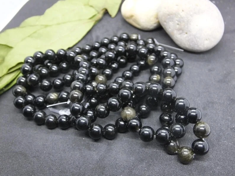 Perles rondes en Améthyste - 10mm - Lot de 5 pièces - NHA