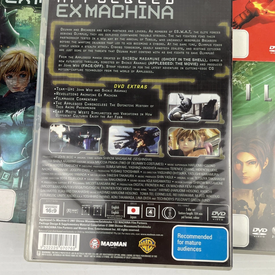 Appleseed Ex Machina DVD + Vexhille Anime Manga Region 4 2 DVD Set - Image 4 of 4