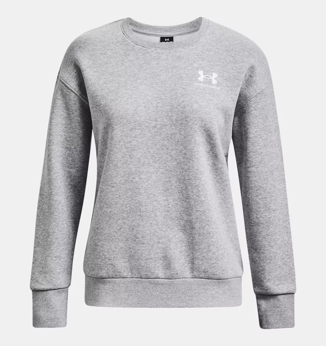 UNDER ARMOUR Womens Grey Essential Fleece Sweatshirt Medium UK Ladies 12 BNWT