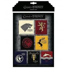 Game of Thrones New * House Magnet Set * Stark Lannister Targaryen Baratheon