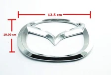 CHROME LOGO EMBLEM FOR MAZDA SIZE 12.5 X 10.0 cm