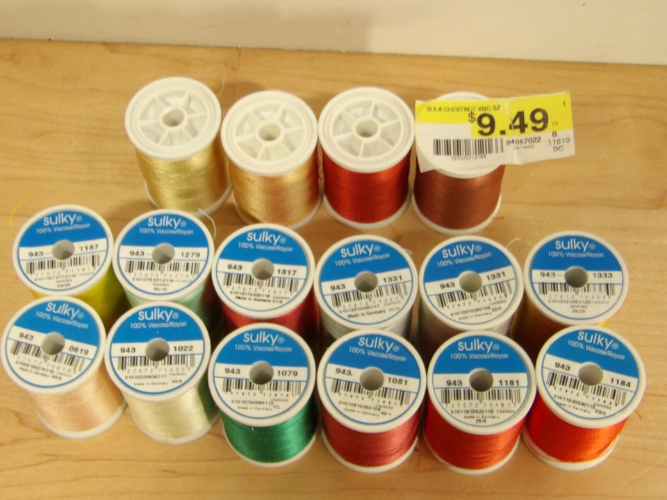 Sulky Lot of 16 Assorted Rayon Threads- 850 yard Spools - Image 2 of 4