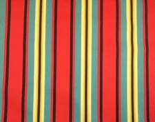 MILL CREEK TRUDY POPPY STRIPE RED YELLOW OUTDOOR FURNITURE FABRIC BY THE YARD