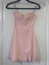 Babyboo Mini Dress Little Pink Sparkly Dress Size XS For Special Occasions 