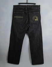 Vtg Akademiks Jeans Mens 40x34 37x32 ACTUAL Black Baggy Hip Hop Y2K Streetwear